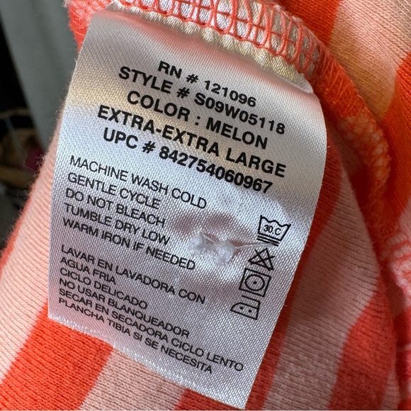 Weatherproof Orange Striped Ruched Button Front Blouse size XXL - Picture 7 of 7